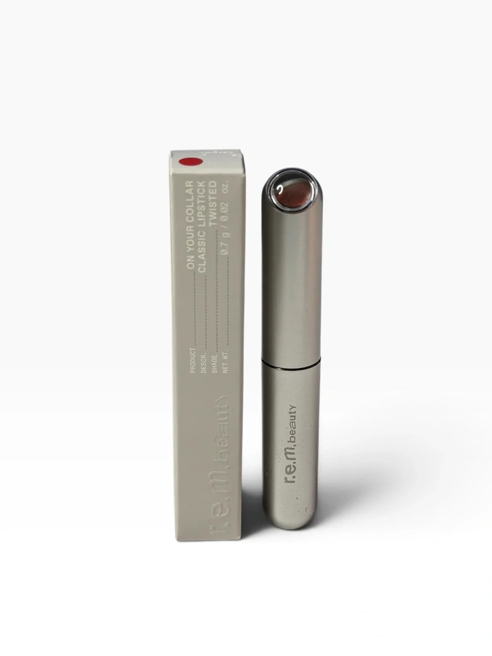 r.e.m. beauty Classic Twisted Lipstick — Warm Terracotta Shade